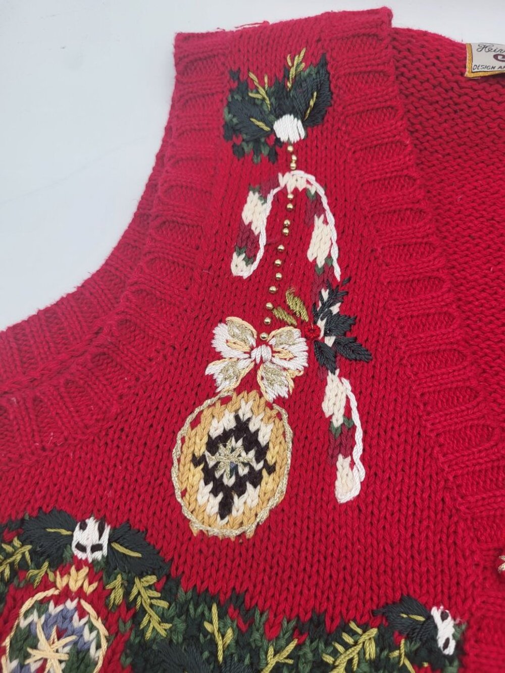 VTG Heirloom Collectibles Ugly Christmas Sweater Vest Nutcracker Holiday SZ S - Picture 8 of 9